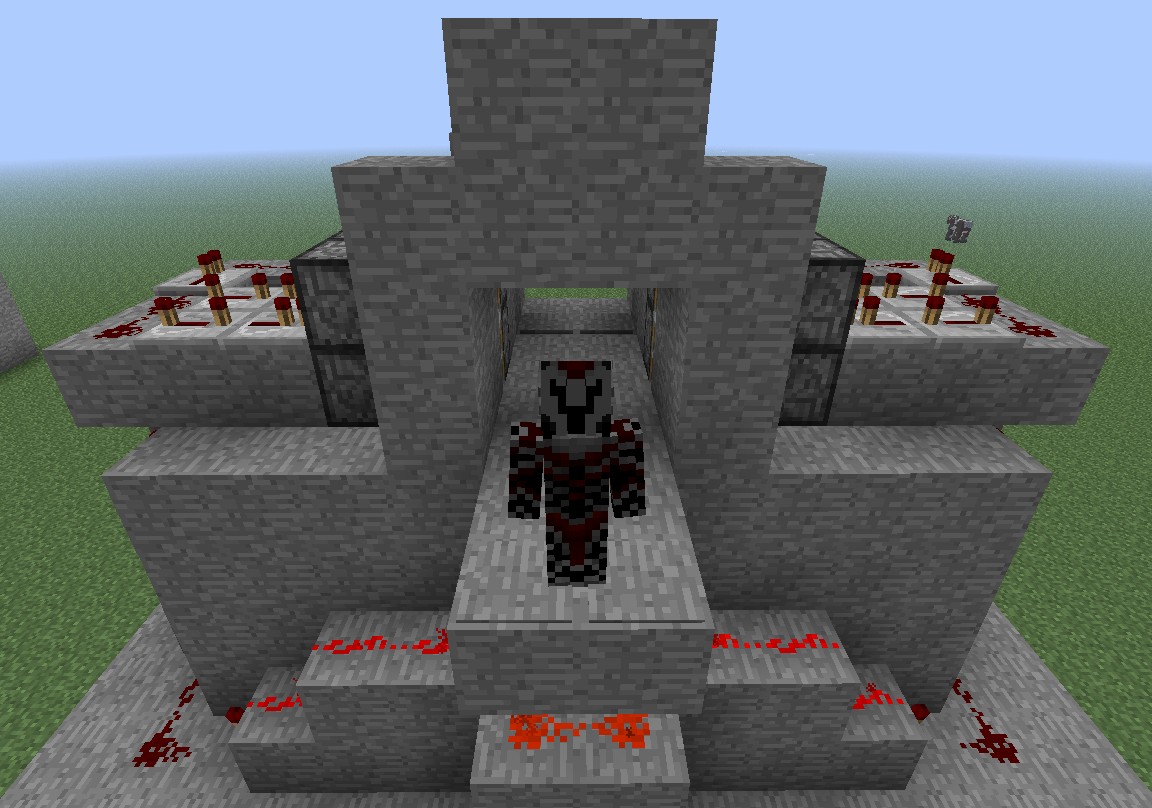 Redstone series Flat hidden piston doorway Minecraft Map