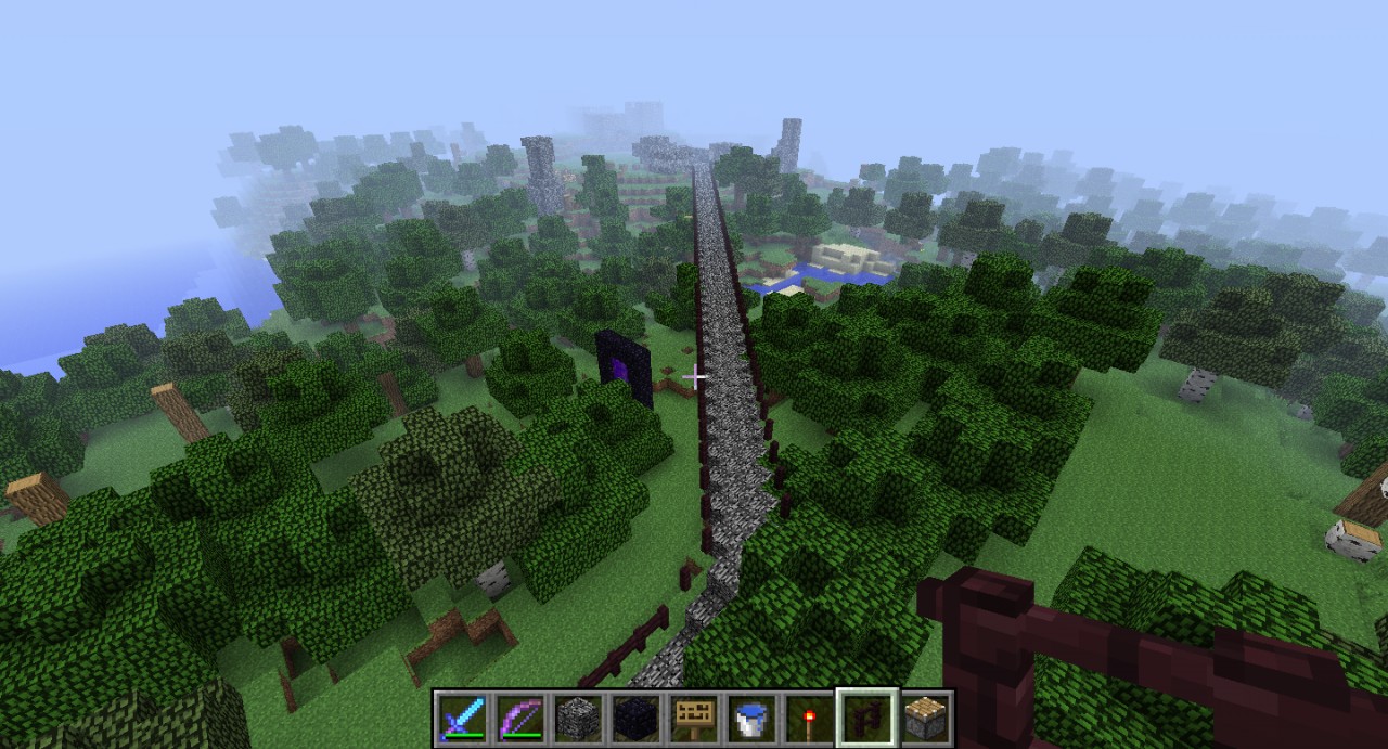 A huge invisible block Minecraft Map