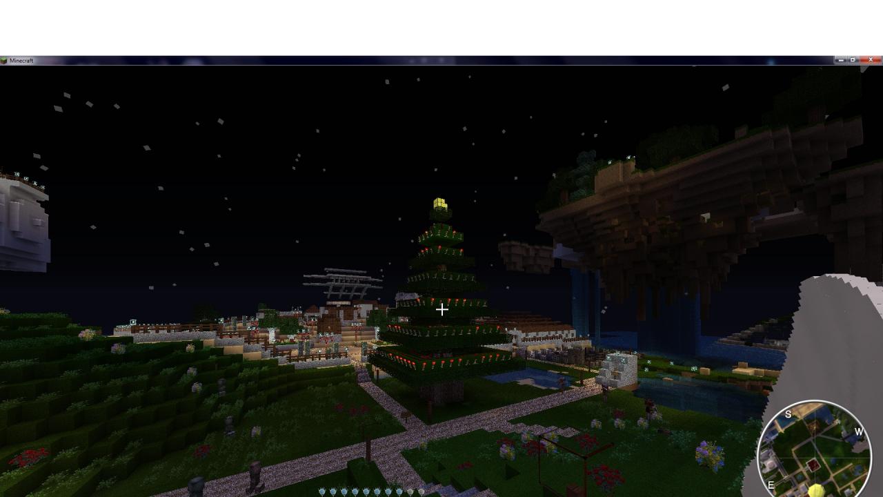 Christmas Tree with flashing torches Minecraft Map