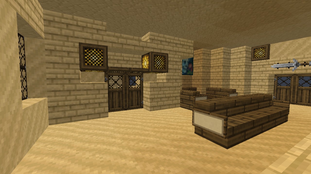 Awesome Desert House (Next To Grassland) Minecraft Map