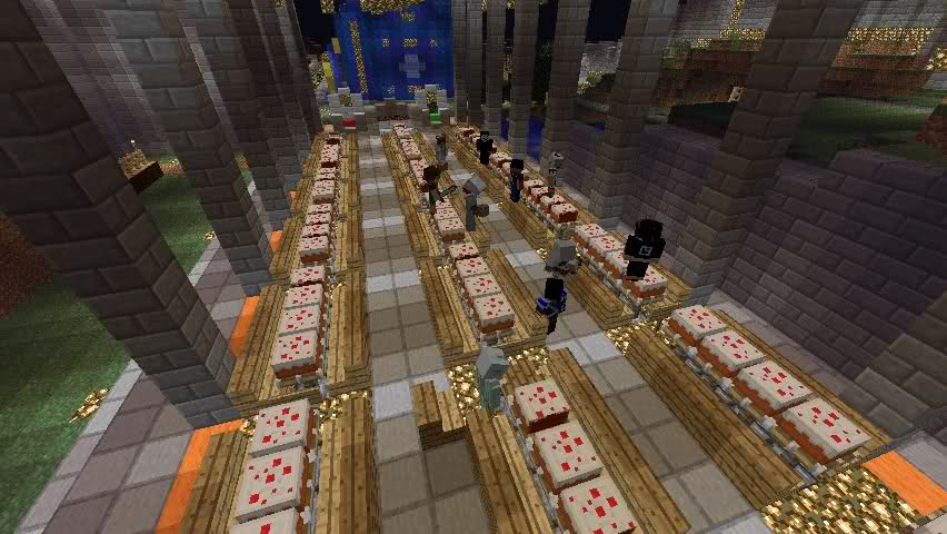 Some of the Campers Having a Buffet!