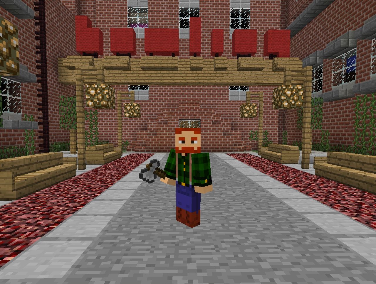 Bowling lane played by Deadworkersparty Minecraft Map