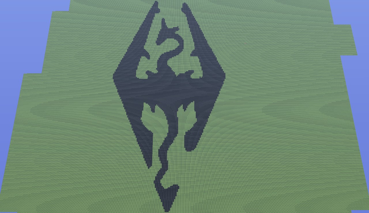 Skyrim Pixel Art Minecraft Project