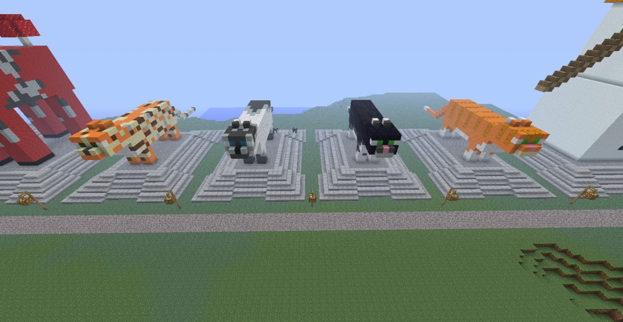 Statues new 1.2 mobs Minecraft Map