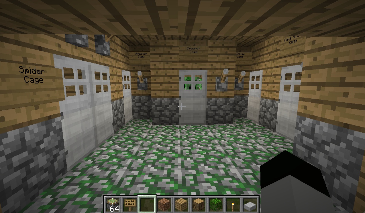 The monster cages.