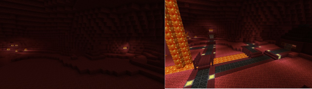 Alchemists cave before and after