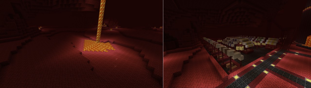 before and after photo of the market