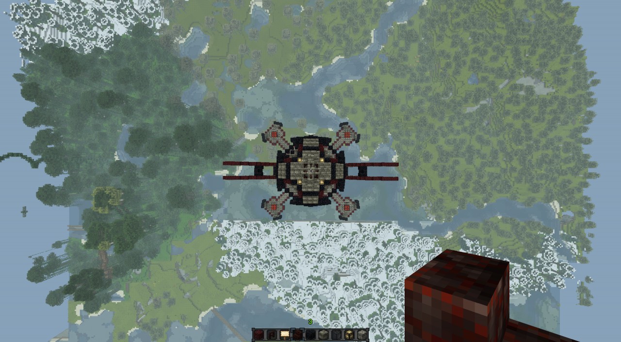 A day in creative mode Minecraft Map