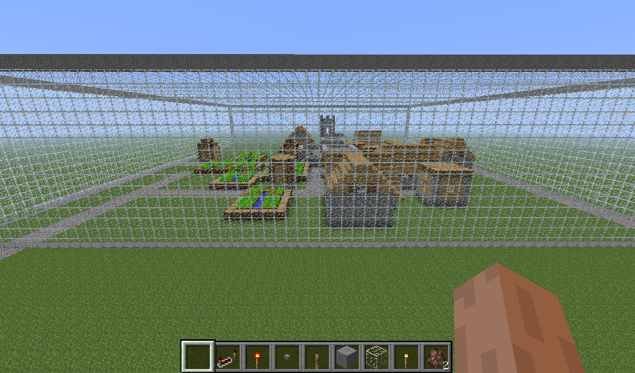 Terrarium with villagers town Minecraft Map