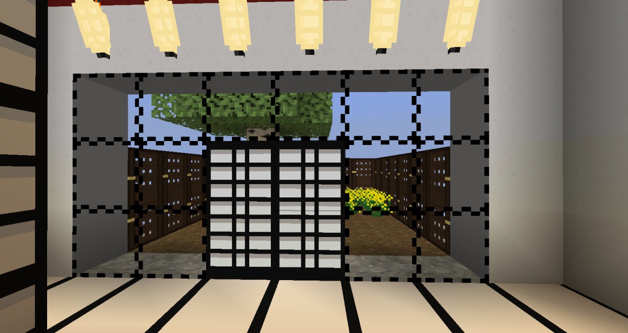 Doors to the backyard garden.