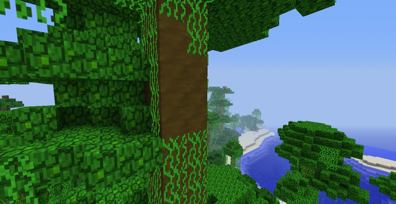 The new jungle wood block, with the jungle leaves.