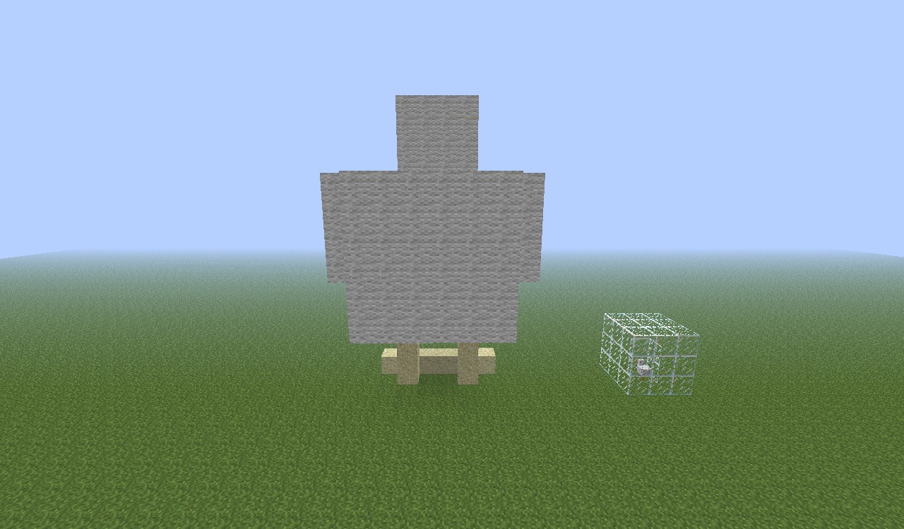 Download Chicken 3D Art Minecraft Project Yellowimages Mockups