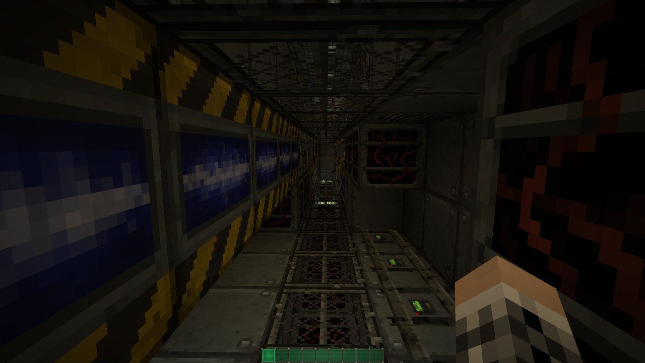 Engineer walkway running underneath the corridor