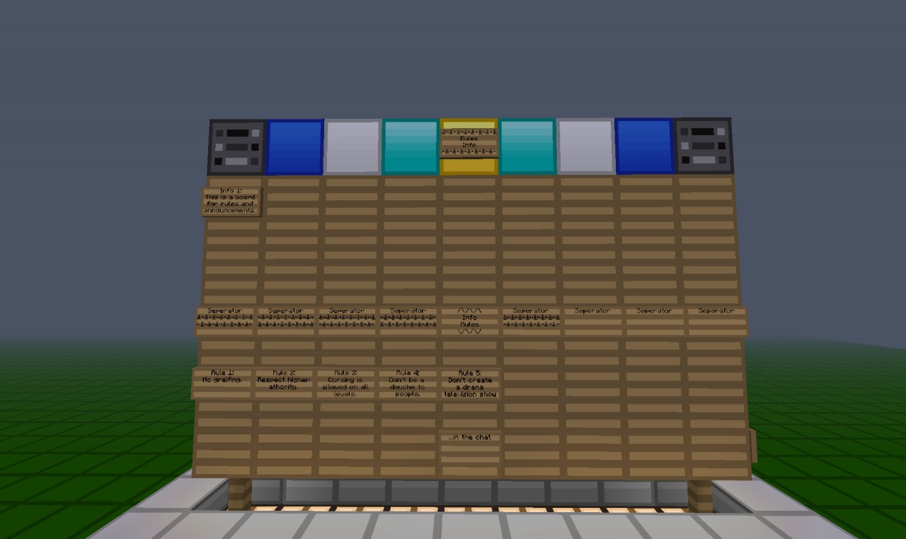 Rules Board Version 1 Minecraft Map