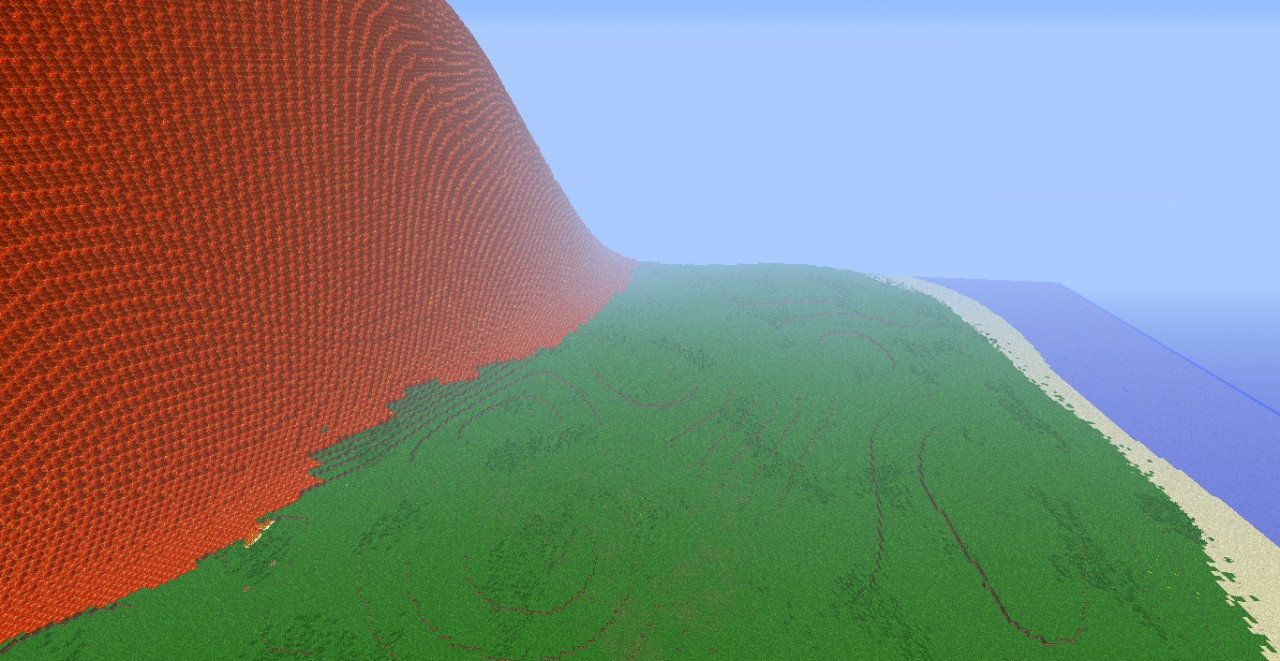 Custom Terrain Volcanoe Island Minecraft Map Custom Terrain Volcanoe Island Minecraft Map
