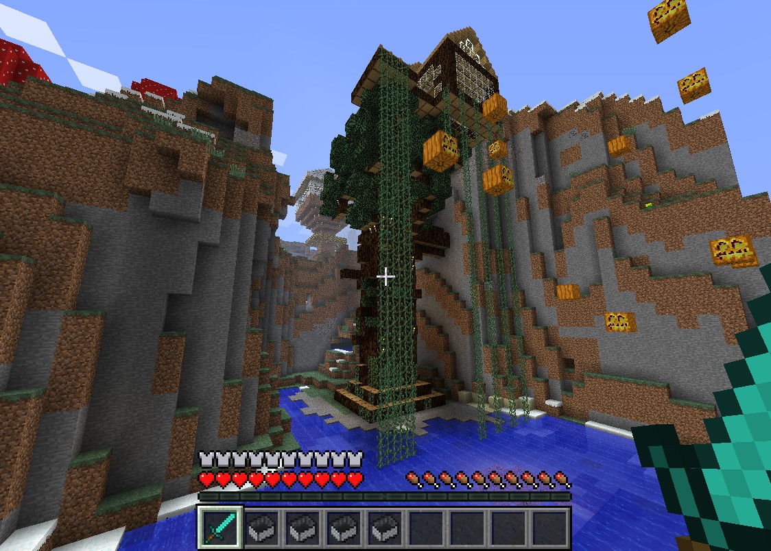 What is the title of this picture ? My World Minecraft Map