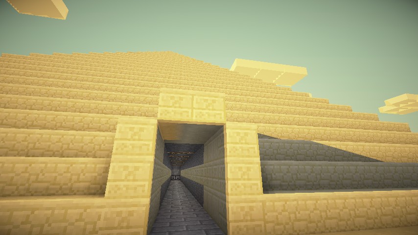Entrance into one of the five pyramids