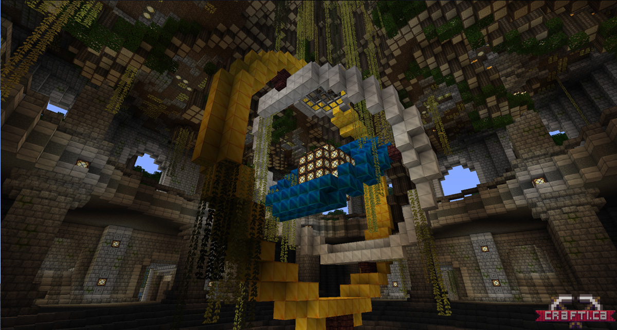 An overgrown arcane device similar to an orrery is housed beneath the main tree.