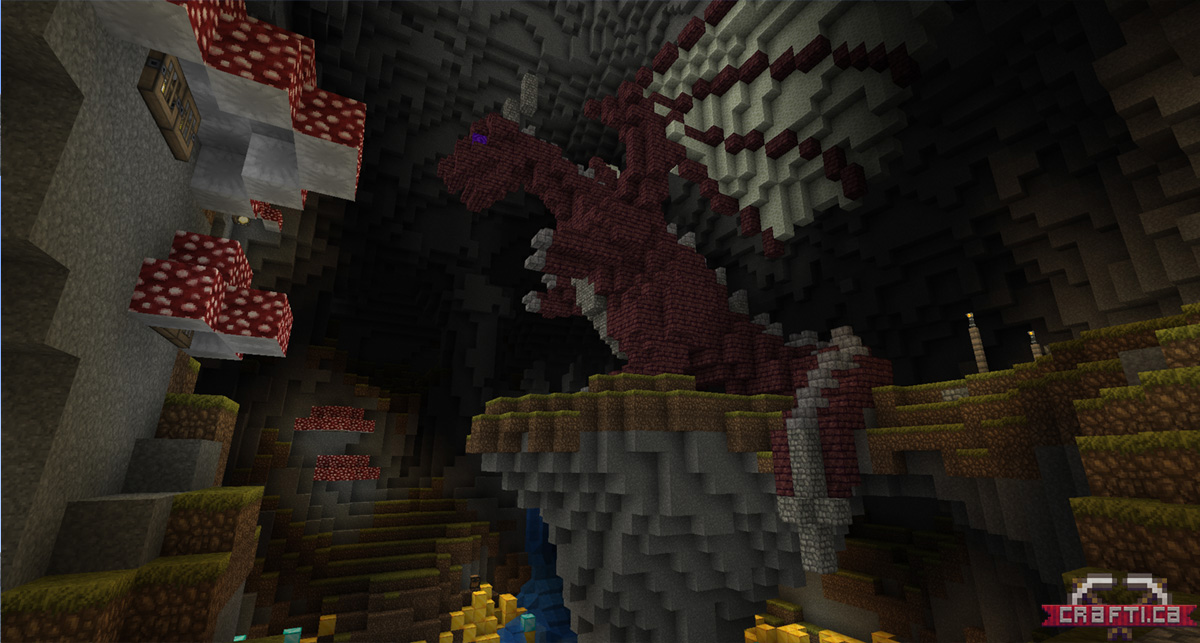 ... that houses a dragon inside. Players will be able to mount and fly dragons out of here.
