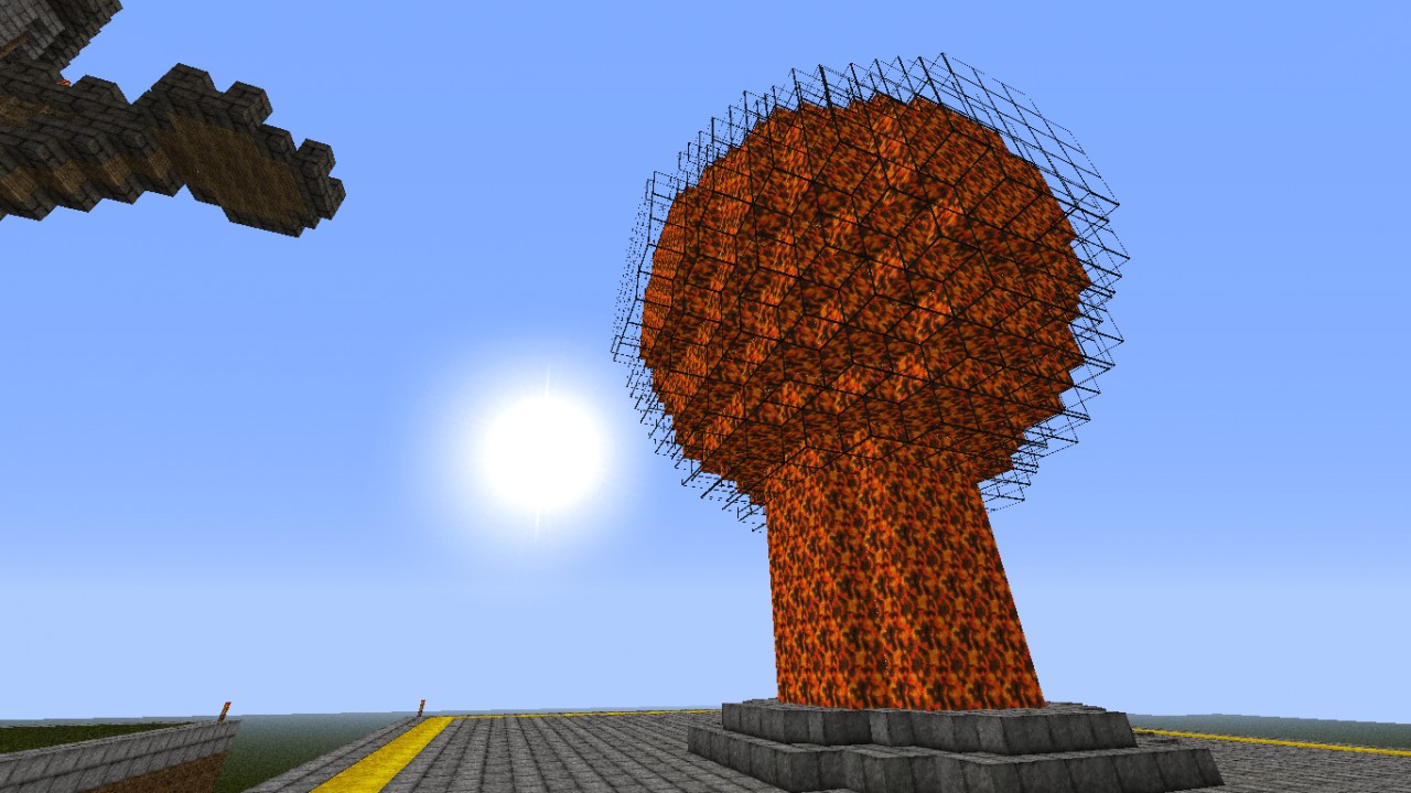 Simple GlassLava Sphere Minecraft Map