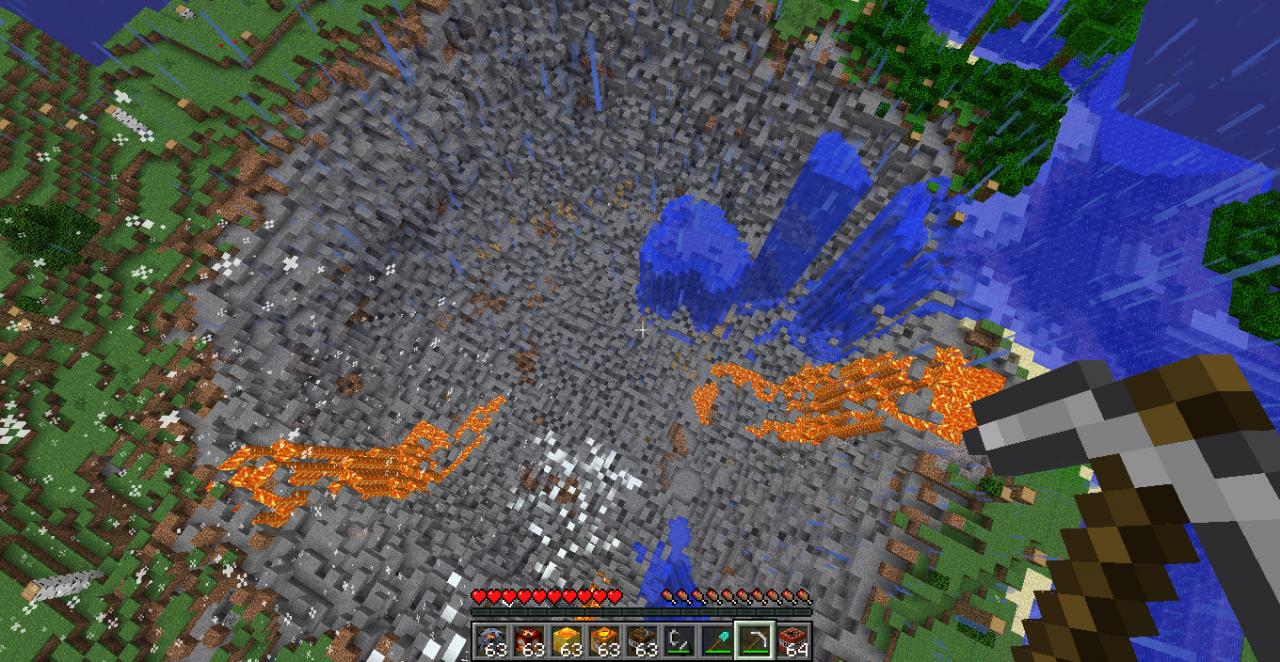 GIANT HOLE IN GROUND ) Minecraft Map
