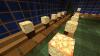 Bench with tables and glowstone