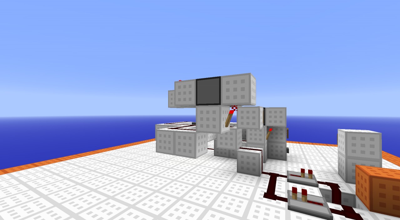 activate fastest clock with a button 5x6x6 Minecraft Map