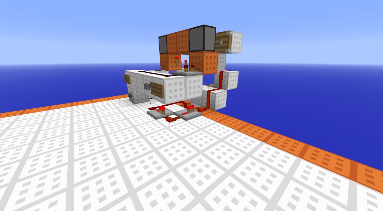 activate fastest clock with a button 5x6x6 Minecraft Map