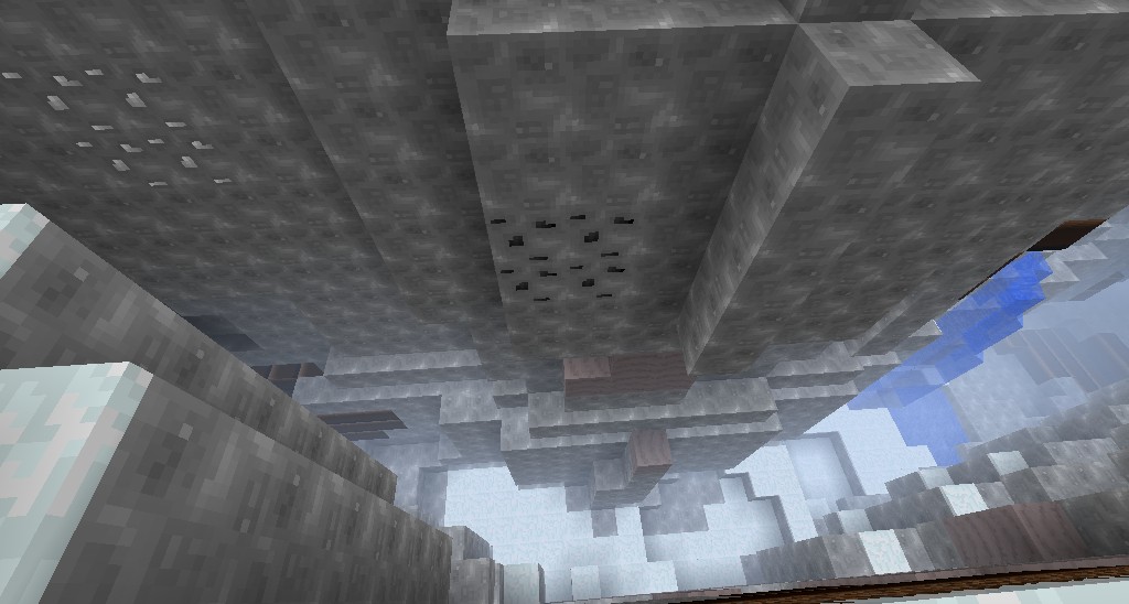 looking down a ravine