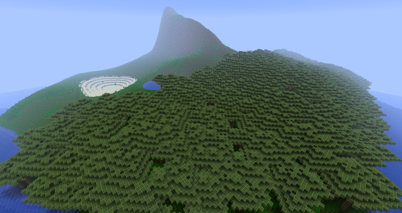 Face Island custom terrain Minecraft Map