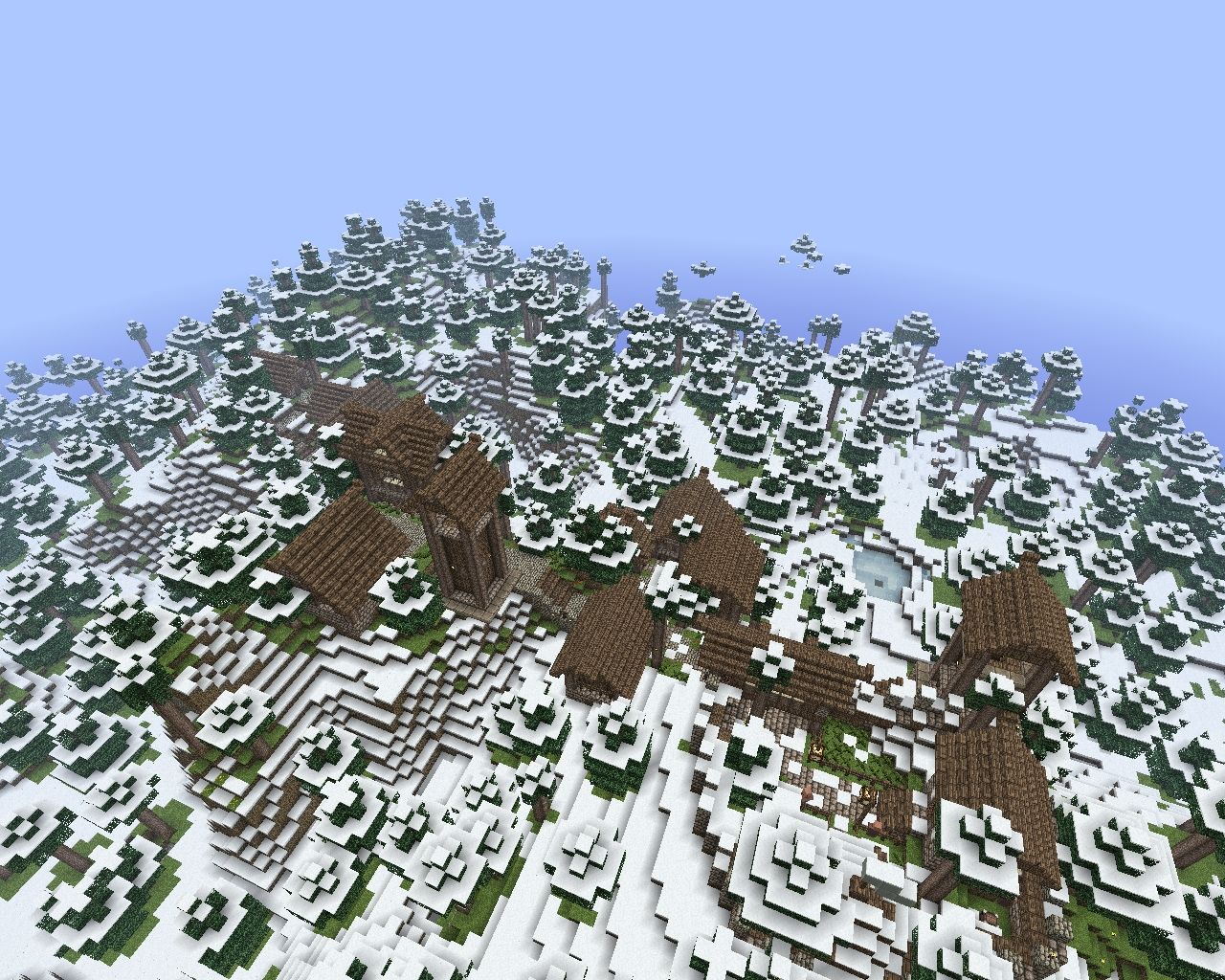 Snowy Village Minecraft Map
