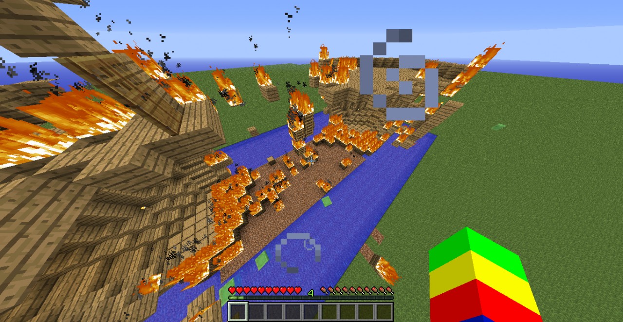 fire creepers destroy my boat Minecraft Map