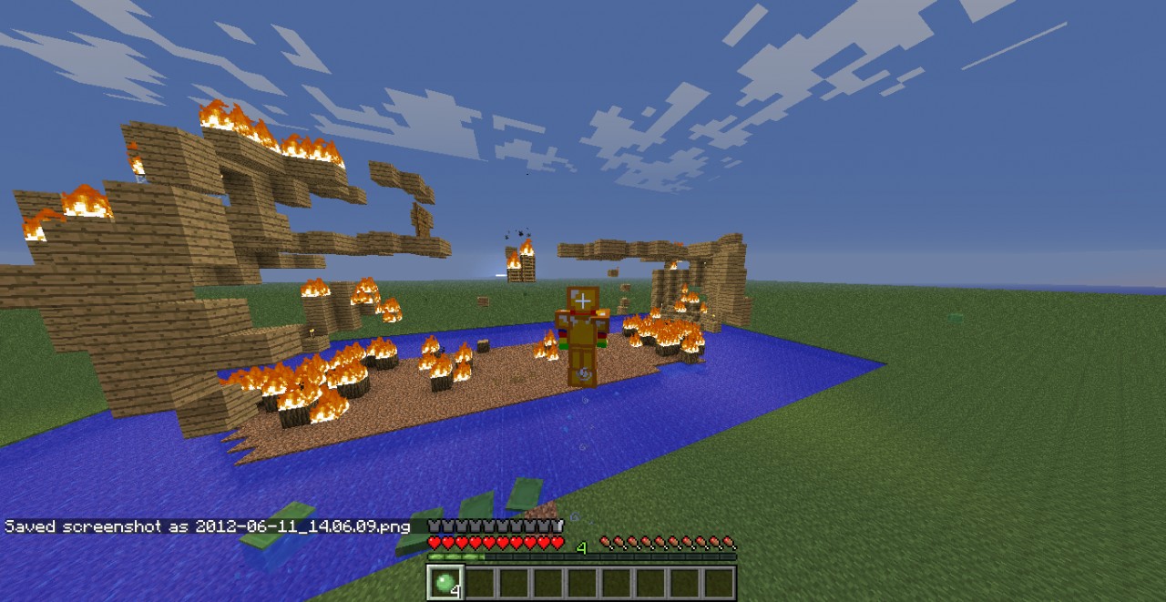fire creepers destroy my boat Minecraft Map