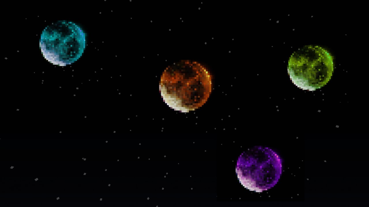 Multi-colored moons!