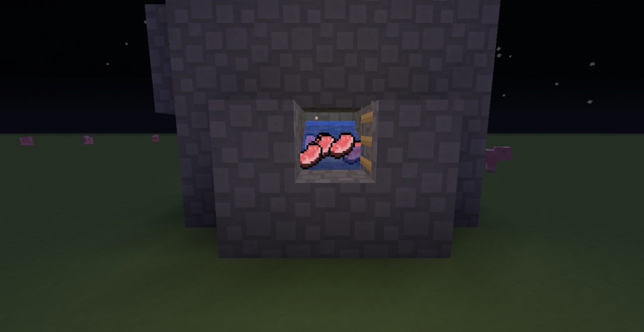 MEAT GRINDER (spawns and kills pigs for you) Minecraft Map