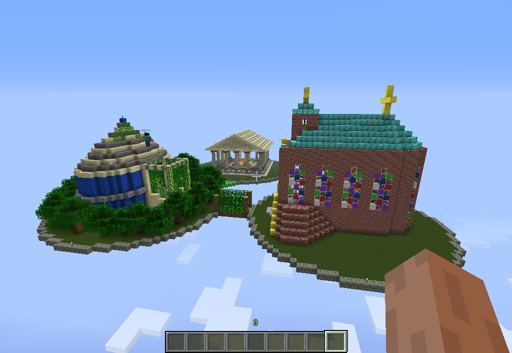 Three soaring temples Minecraft Map