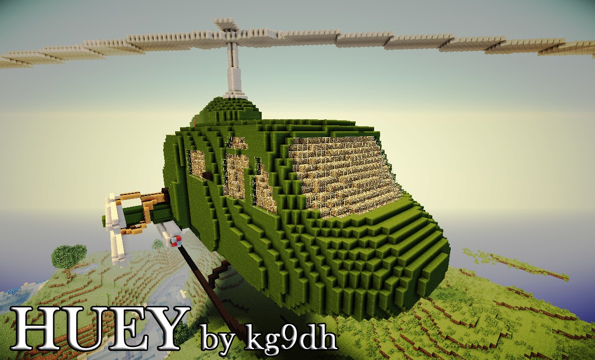 Bell UH-1E Iroquois Huey Gunship Minecraft Project