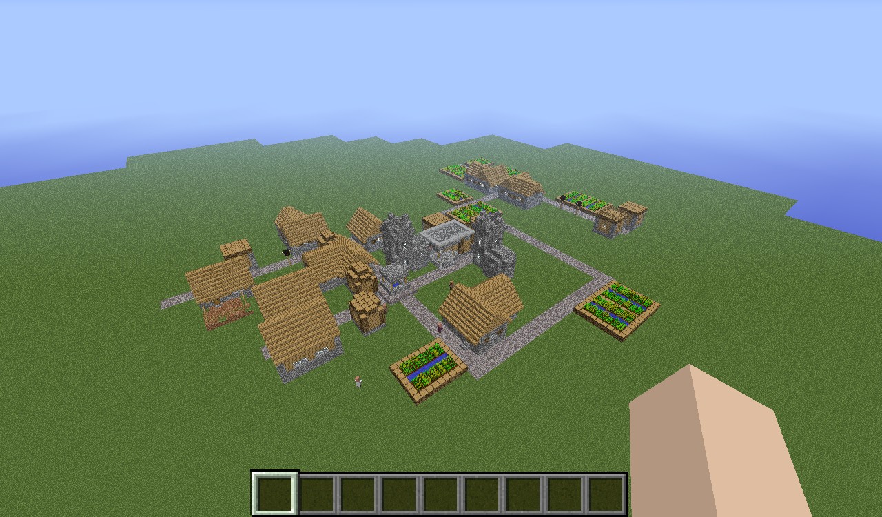 SuperFlat Seed with A village Next to spawn! Minecraft Map