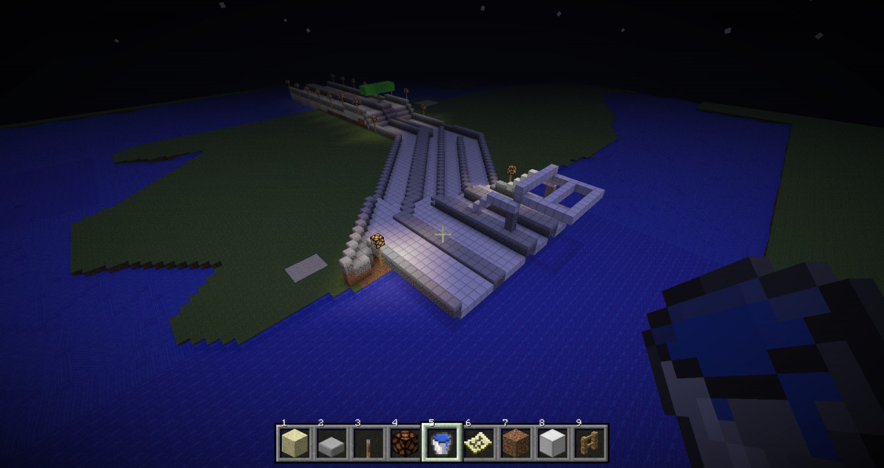 The bridges are partially finished.