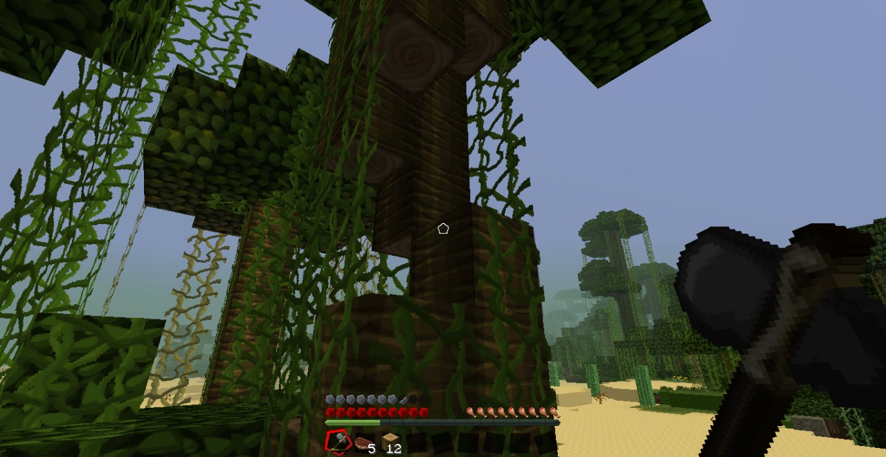 How to efficiently chop down 2x2 jungle trees(no mods)