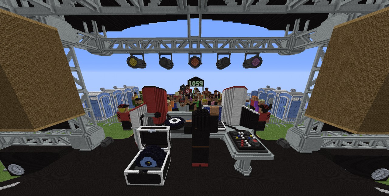 Skrillex Concert Stage Minecraft Map