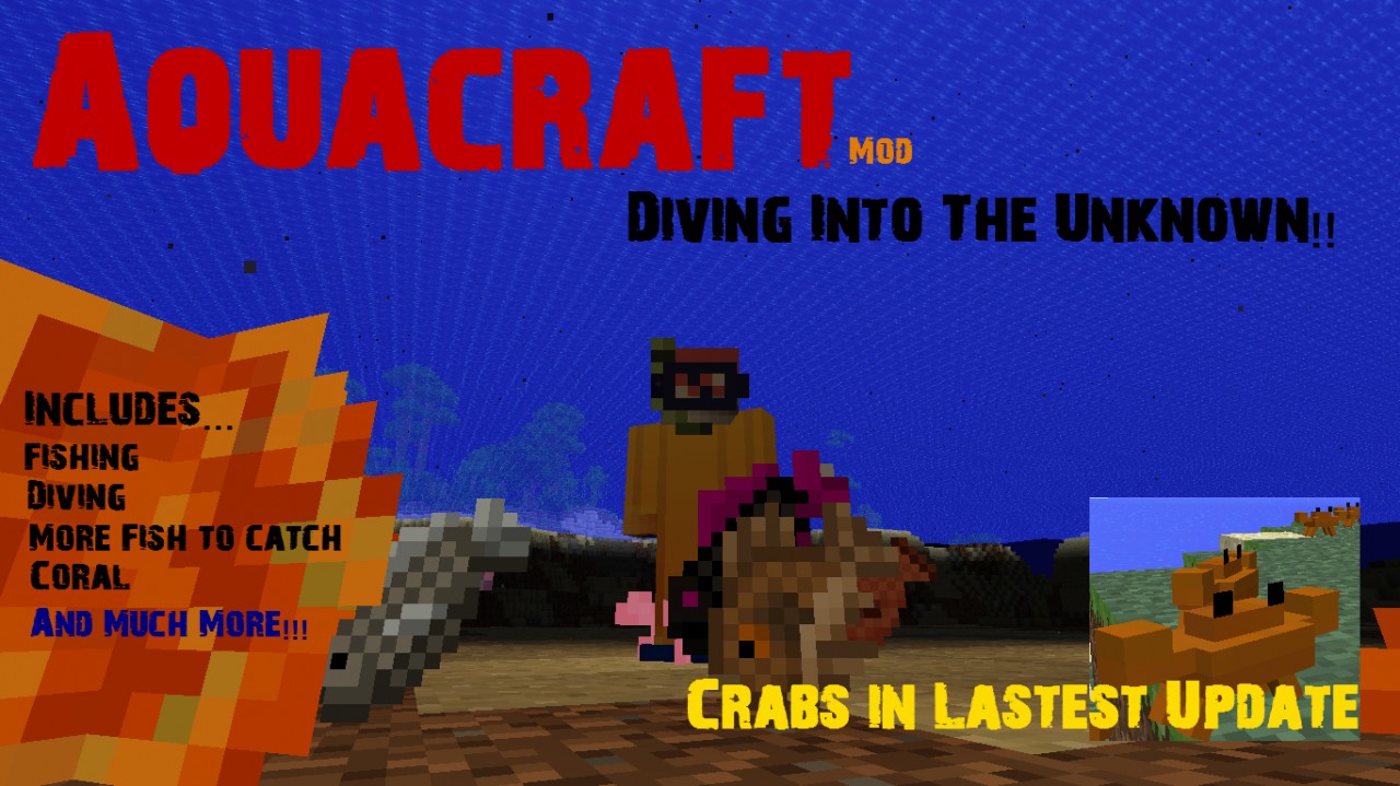 [1.2.5] Aquacraft V1.3 - Crabs, Multiplayer Support and Much More ...