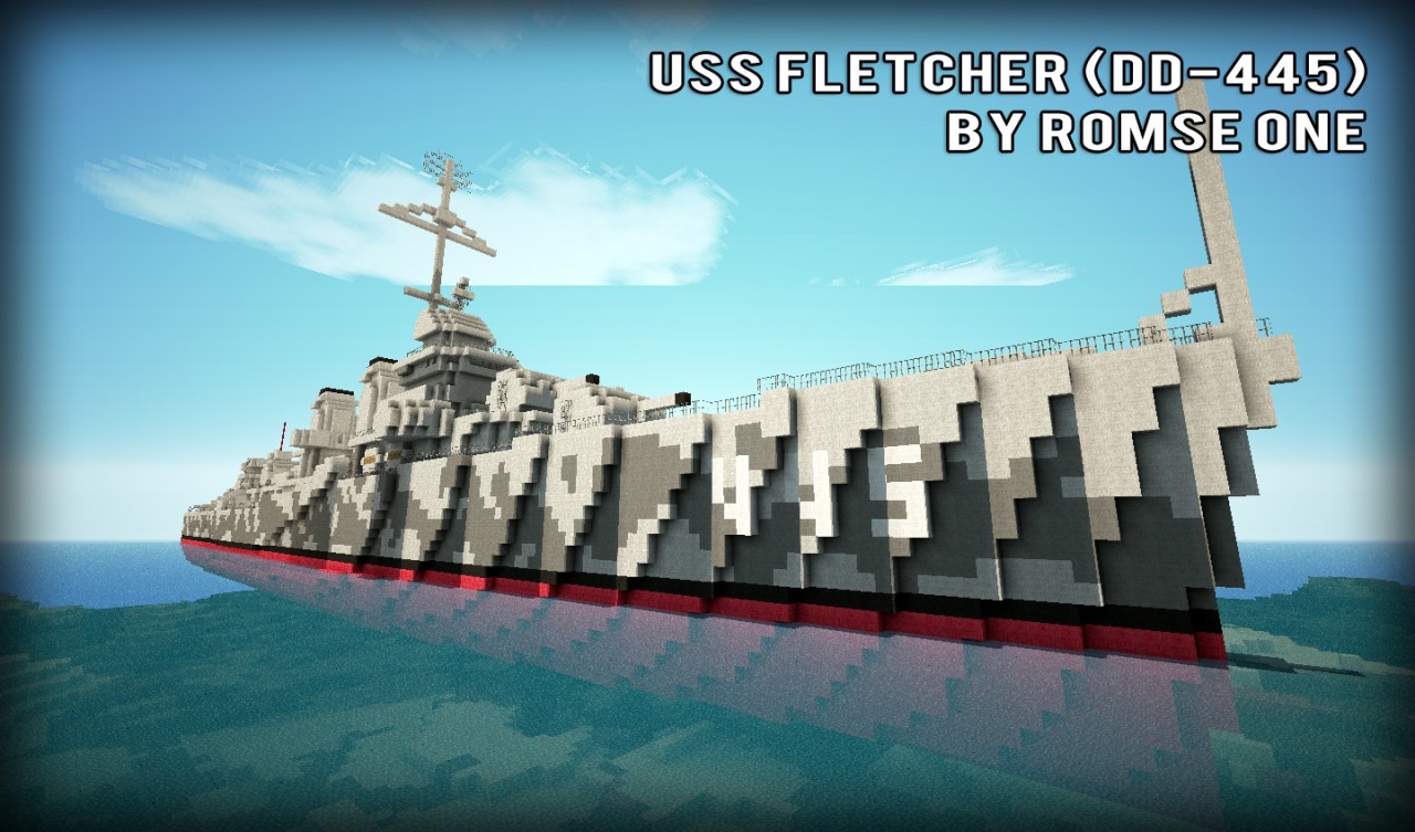 USS Fletcher [DD445] (11) Minecraft Project