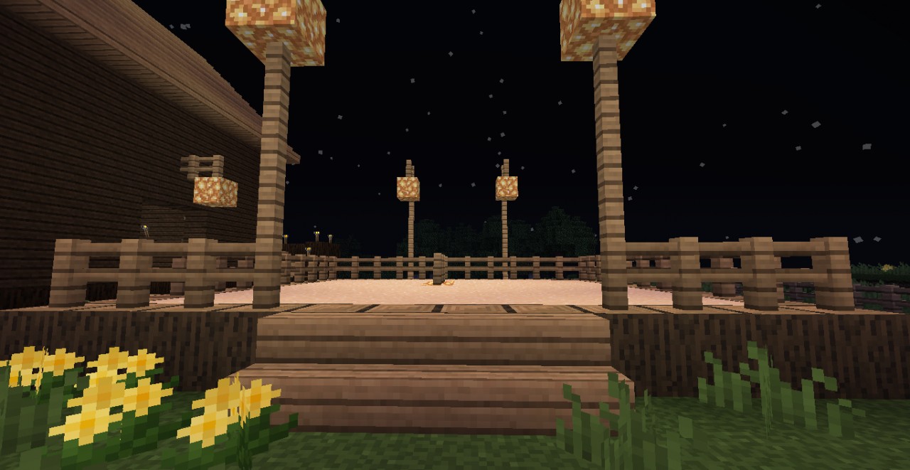 The outdoor arena