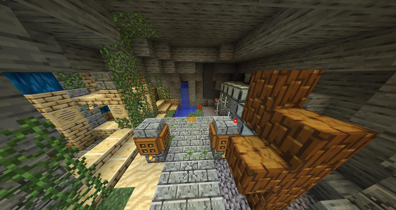 Underground world spawn Minecraft Map