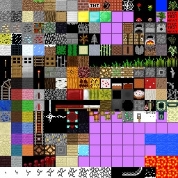 terrain.png. New texture is next to the colored planks