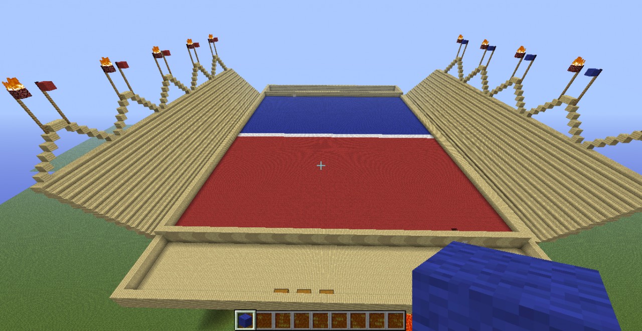 Ultimate Spleef Arena With Spectator Stands And Team Preporation Rooms Minecraft Map