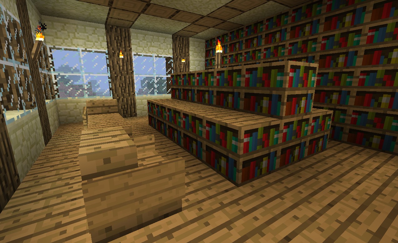 Floating Creeper House with underwater basement Minecraft Map