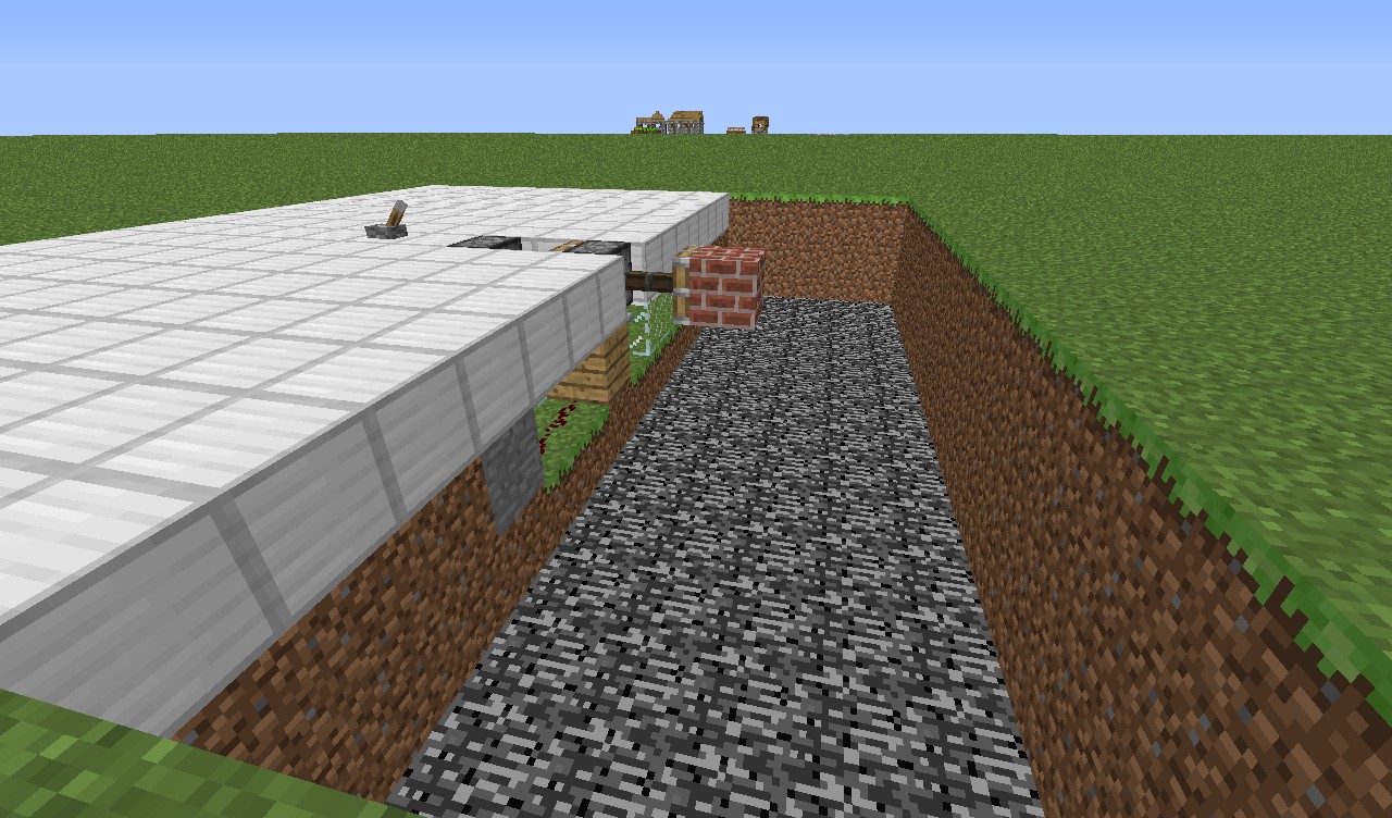2block piston bridge (fully retractable) Minecraft Map