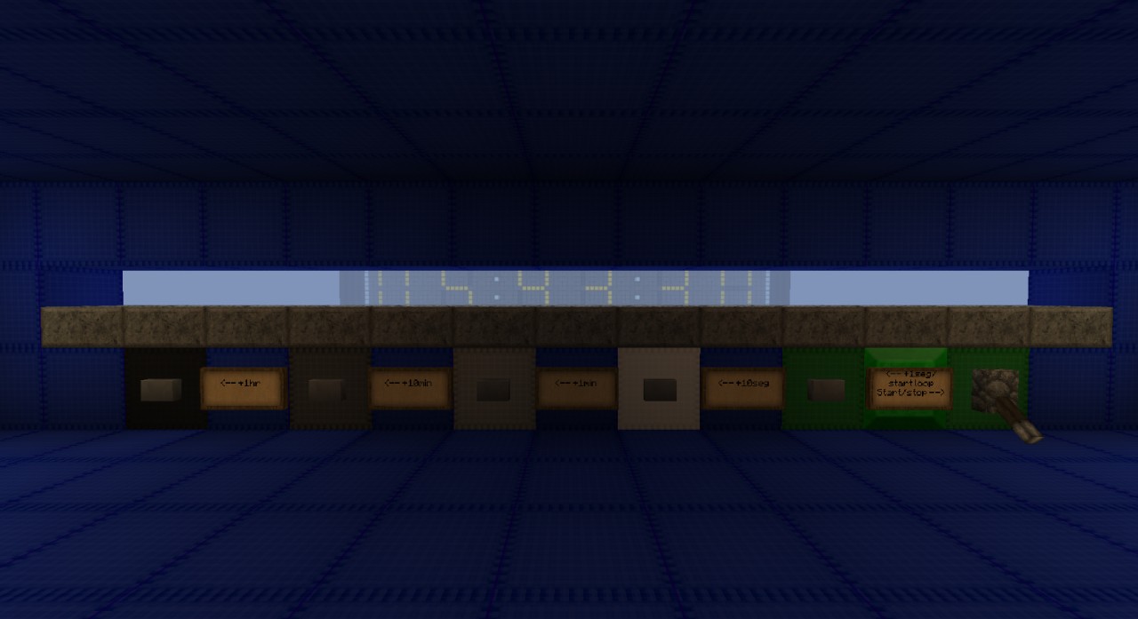 Very precise 24hr digital clock [Real time][hr/min/sec] Minecraft Map